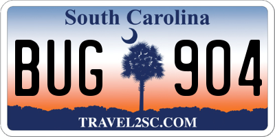 SC license plate BUG904
