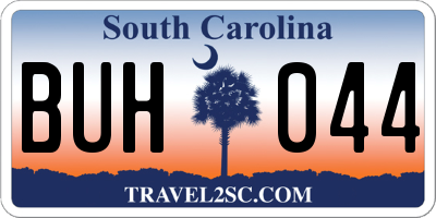 SC license plate BUH044