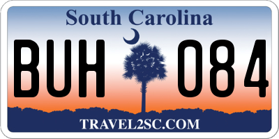 SC license plate BUH084