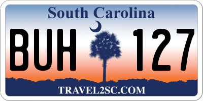 SC license plate BUH127