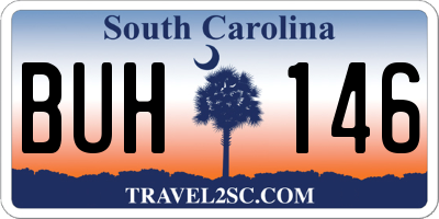SC license plate BUH146