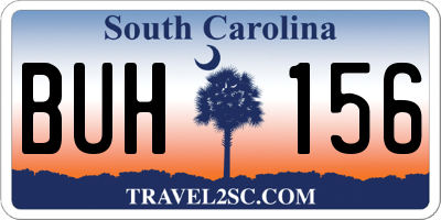 SC license plate BUH156