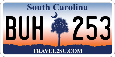 SC license plate BUH253