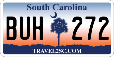 SC license plate BUH272