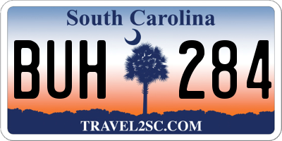 SC license plate BUH284