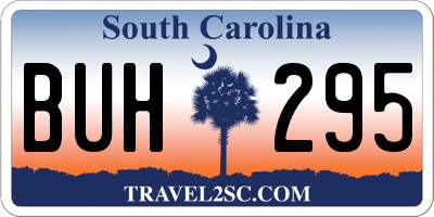 SC license plate BUH295