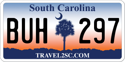 SC license plate BUH297