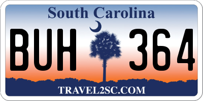 SC license plate BUH364