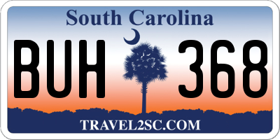 SC license plate BUH368