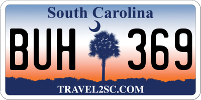 SC license plate BUH369