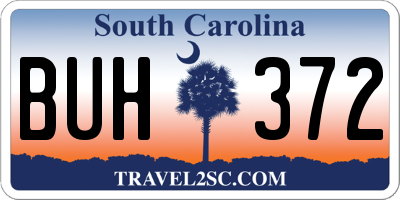 SC license plate BUH372