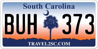 SC license plate BUH373