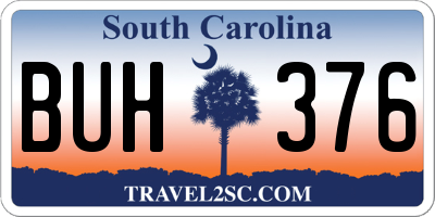 SC license plate BUH376