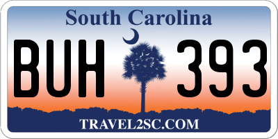 SC license plate BUH393