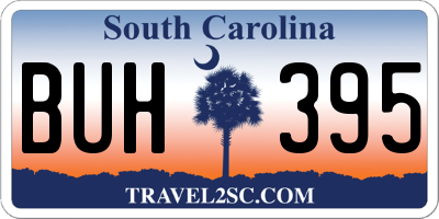 SC license plate BUH395