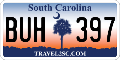 SC license plate BUH397
