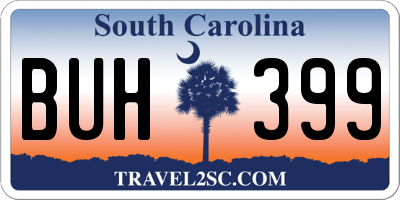 SC license plate BUH399