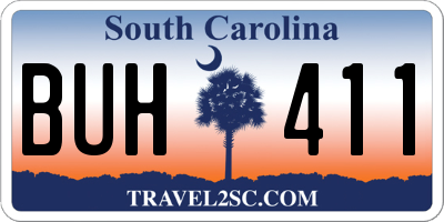SC license plate BUH411