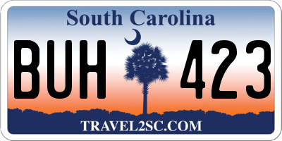 SC license plate BUH423