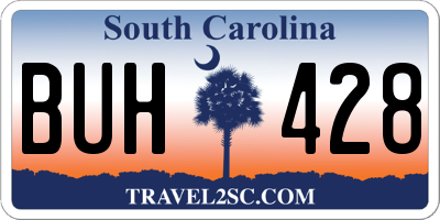 SC license plate BUH428