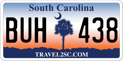 SC license plate BUH438