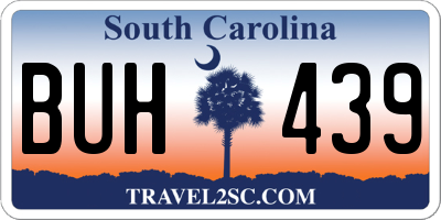 SC license plate BUH439