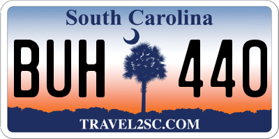 SC license plate BUH440