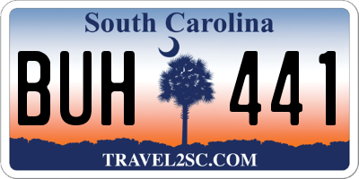 SC license plate BUH441