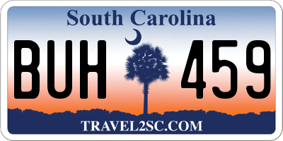 SC license plate BUH459