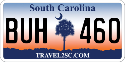 SC license plate BUH460