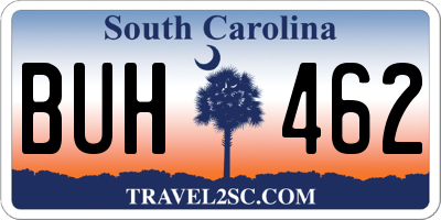 SC license plate BUH462