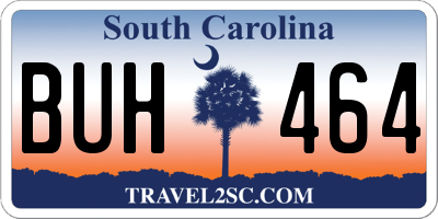 SC license plate BUH464