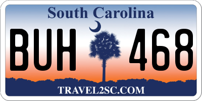SC license plate BUH468