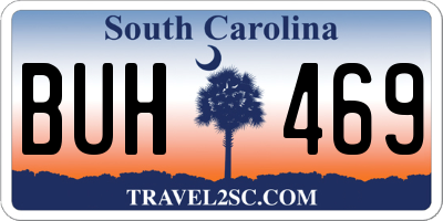 SC license plate BUH469
