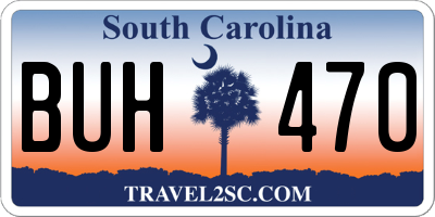 SC license plate BUH470