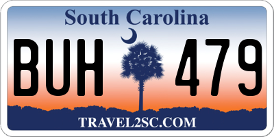 SC license plate BUH479