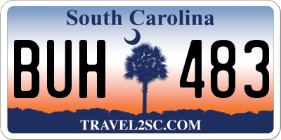 SC license plate BUH483
