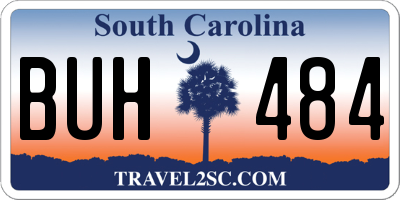 SC license plate BUH484
