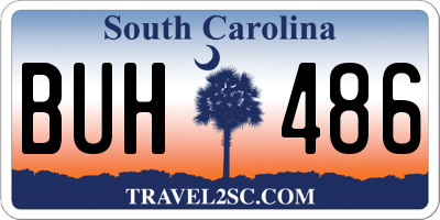 SC license plate BUH486
