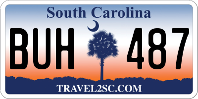 SC license plate BUH487