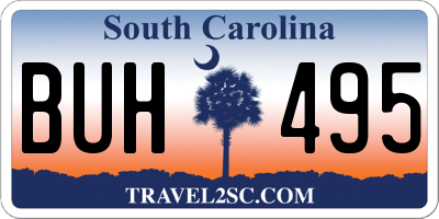 SC license plate BUH495
