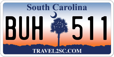 SC license plate BUH511