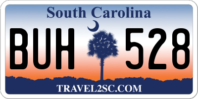 SC license plate BUH528