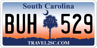 SC license plate BUH529