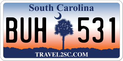 SC license plate BUH531