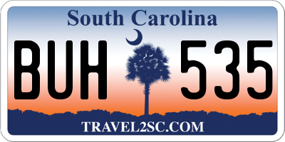 SC license plate BUH535