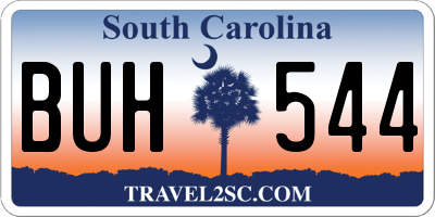 SC license plate BUH544