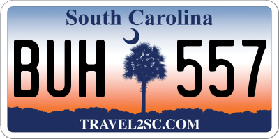 SC license plate BUH557