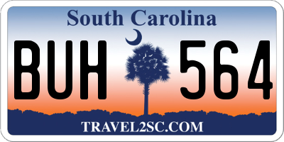 SC license plate BUH564