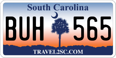 SC license plate BUH565